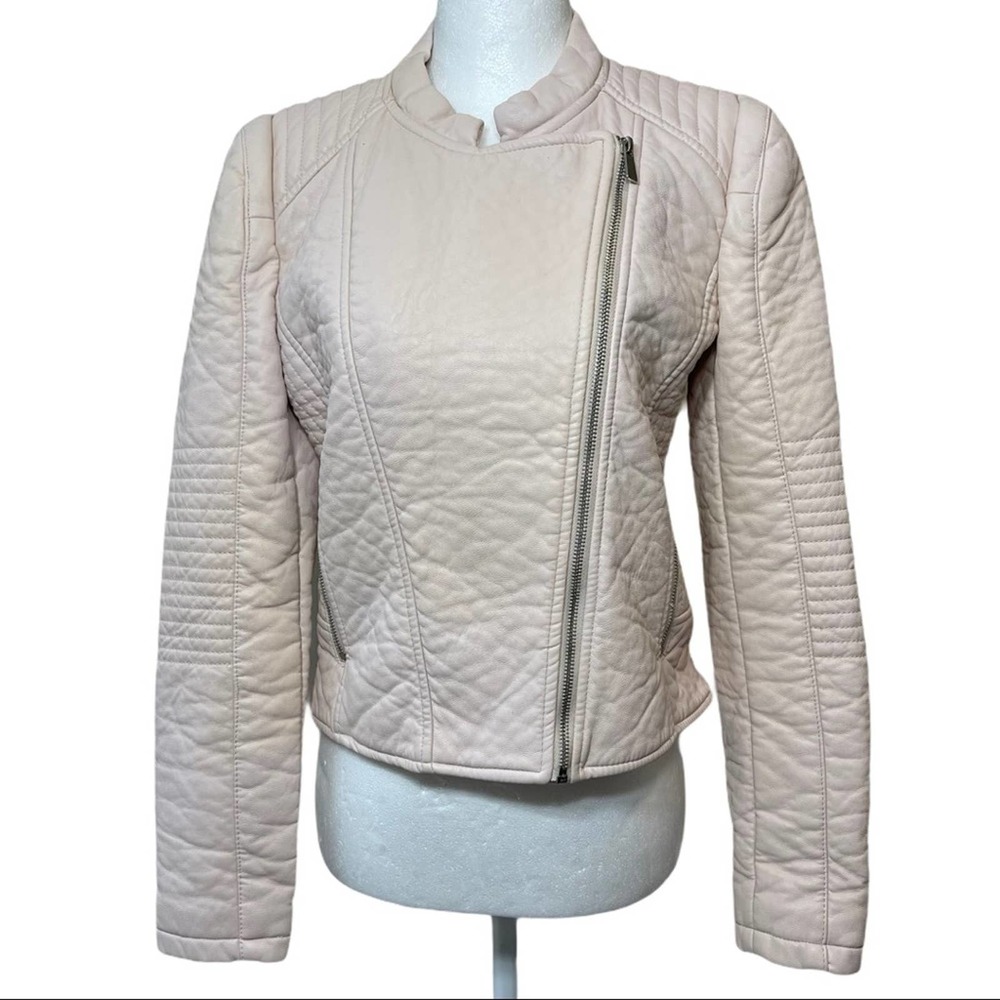 Forever 21 Leather Like Jacket Blush Medium